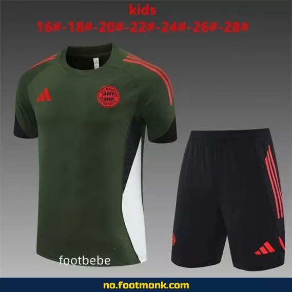 FC Bayern München Barnedrakt 2025-2026 – Militærgrønn | Offisiell Fotballdrakt | Fotballdrakter for Barn | Kjøp Fotballklær Online