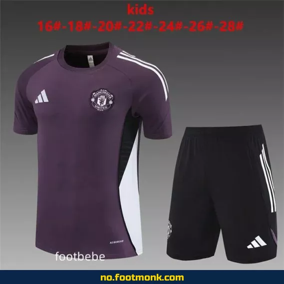 Manchester United Fotballdrakt for Barn 2025-2026 – Lilla | Offisiell Klubbdrakt | Fotballtrøye med Navn | Kjøp Nå