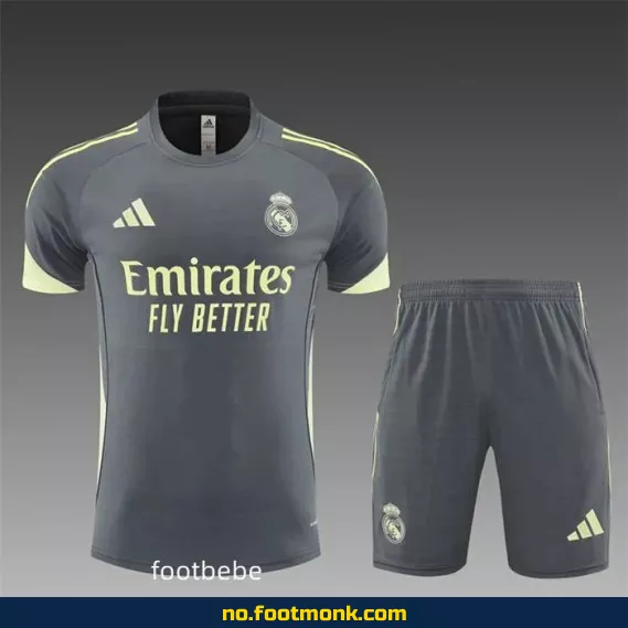 Ekte Real Madrid Fotballdrakt 2025-2026 – Grå, Kjøp Offisiell Fotballdrakt Online – Barn og Voksne