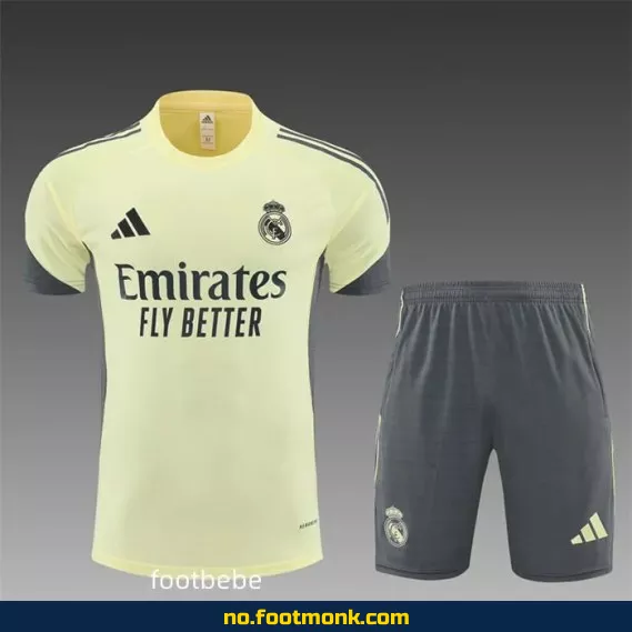 Ekte Real Madrid drakt 2025-2026 – Gul fotballdrakt med navn | Offisiell fotballtrøye for barn og voksne | Kjøp billige fotballdrakter online