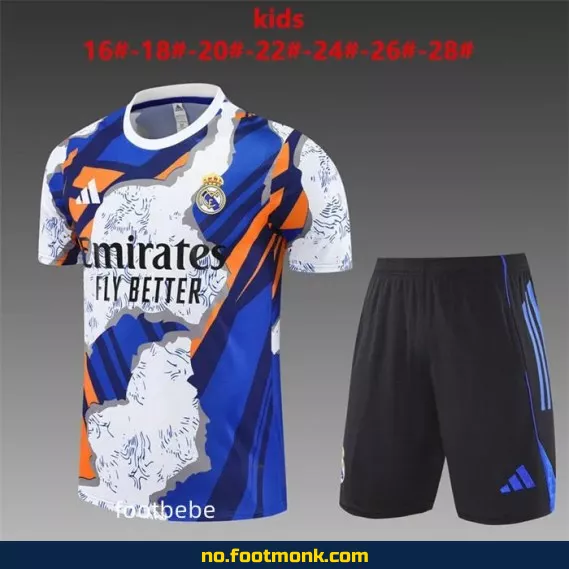 Ekte Real Madrid Fotballdrakt for Barn 2025-2026 – Camouflage Design | Kjøp Offisiell Klubbdrakt på Nett
