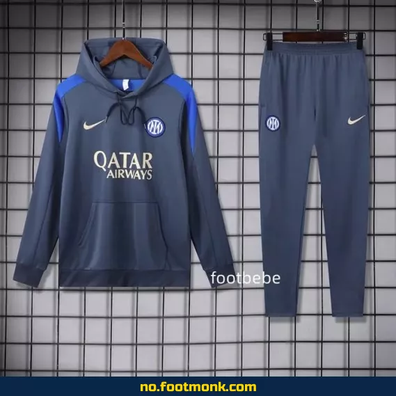 Inter Milan 2024-2025 Treningsdrakt med hette – Offisiell Fotballdrakt for Voksne og Barn – Kjøp Billige Fotballklær Online