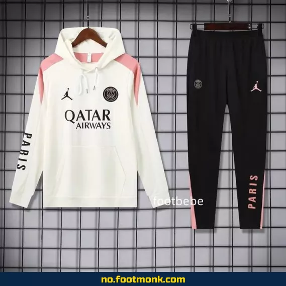 PSG Jordan 2024-2025 Hvit Hettegenser – Offisiell Fotballdrakt | Fotballtrøye for Voksne og Barn