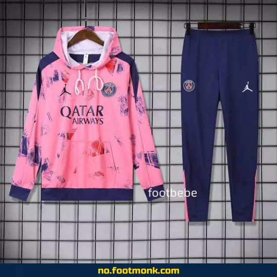 PSG Jordan 2024-2025 Rose Fotballdrakt med hette – Offisiell Klubbdrakt for Voksne og Barn