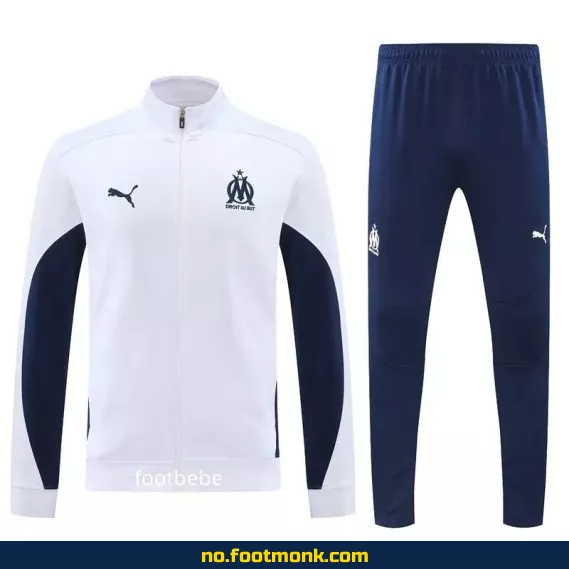 Fotballdrakt Marseille 2024-2025 Hvit – Offisiell drakt, barn og voksen