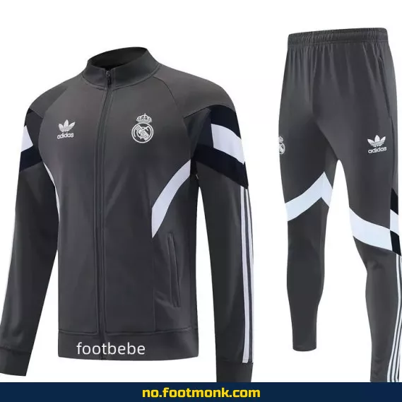 Authentisk Real Madrid retro fotballdrakt 2024/2025 – grå, fotballtrøye for voksne og barn, offisiell drakt til salgs