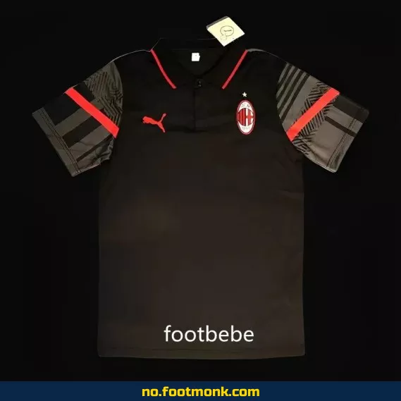 AC Milan 2023-2024 Offisiell Polo Fotballdrakt i Svart – Kjøp Nå | Fotballtrøye for Voksne og Barn