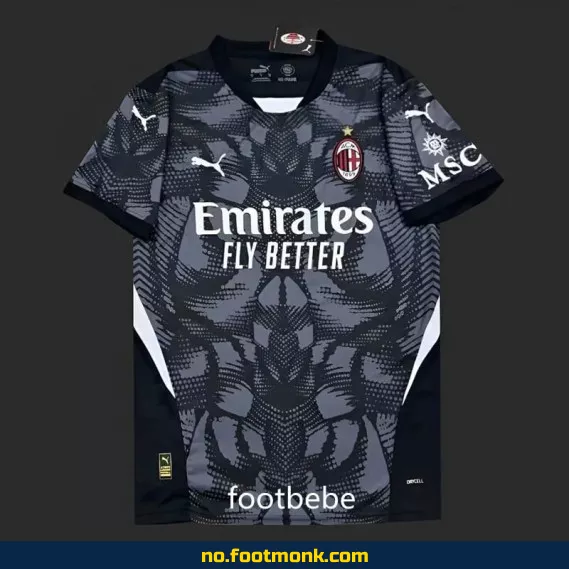 AC Milan 2024/2025 keeperdrakt svart – Offisiell fotballdrakt for barn og voksne | Kjøp nå