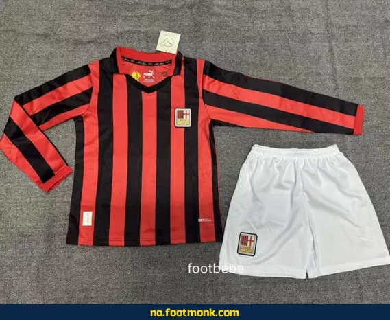 AC Milan Retro Fotballdrakt for Barn 2024 – 125 Års Jubileum, Langermet