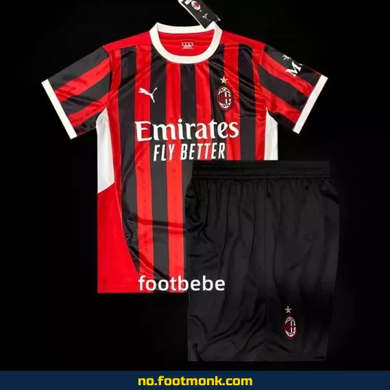 AC Milan Hjemmedrakt 2024/2025 for Barn – Kjøp Offisiell Fotballdrakt | Nettbutikk
