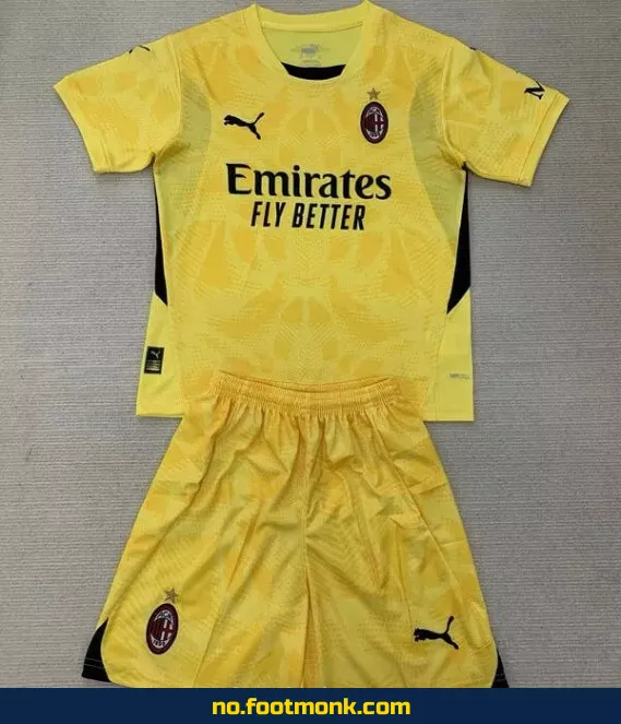 AC Milan barnedrakt 2024-2025 gul – Offisiell fotballdrakt for barn – Kjøp billige fotballdrakter online