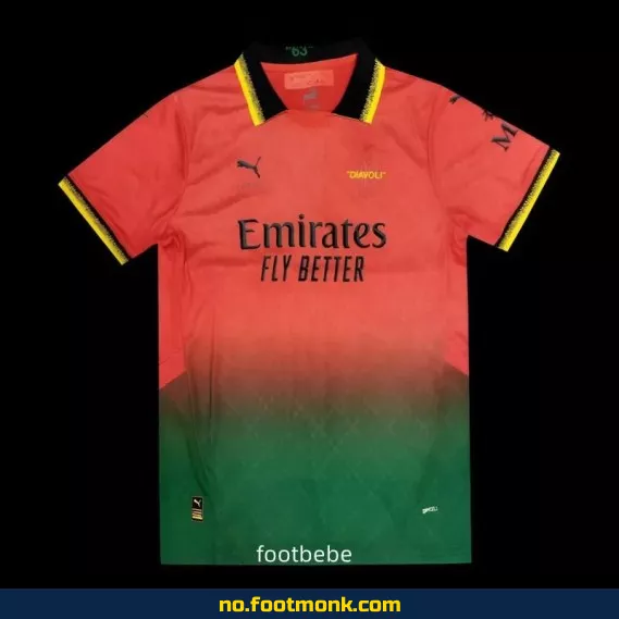 AC Milan OFFWHITE 2025/2026 spesialutgave rød fotballdrakt – Offisiell drakt med trykk | Fotballtrøye for voksen og barn | Kjøp nå