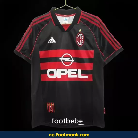 AC Milan Vintage Fotballdrakt 1998-1999 (Tredjedrakt) – Autentisk Retro Fotballtrøye for Voksne og Barn – Offisiell Klubbdrakt