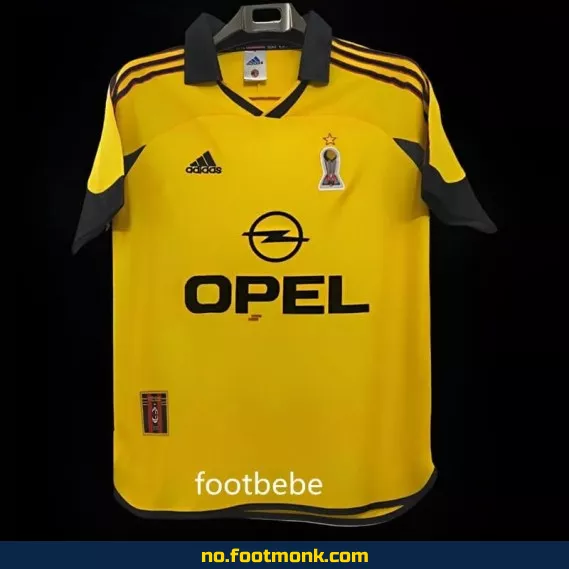 AC Milan Vintage Fotballdrakt 1999-2000 (Gul Bortedrakt) – Offisiell Retro Trøye for Voksne og Barn – Kjøp Nå!