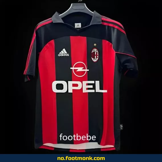 AC Milan Vintage Hjemmedrakt 2001-2002 – Autentisk Fotballdrakt for Voksne og Barn – Offisiell Klubbtrøye