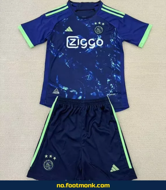 Ajax barn fotballdrakt 2025 – Offisiell blå fotballtrøye