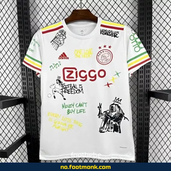 Authentisk Ajax Vintage Fotballdrakt 2021-2022 Hvit – Offisiell Klubbtrøye for Voksne og Barn