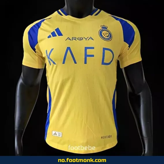 Al-Nassr hjemmedrakt 2024/2025 – Gul fotballdrakt med navn – Offisiell fotballtrøye for barn og voksne – Kjøp billige fotballdrakter online