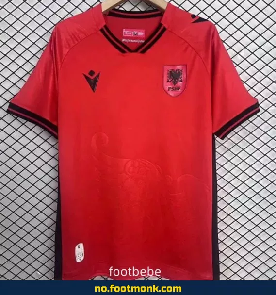 Albania hjemmedrakt 2025-2026 rød – offisiell fotballdrakt for barn og voksne | Kjøp nå