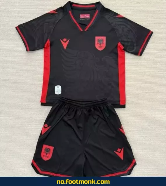 Albania fotballdrakt for barn 2025-2026 – svart | Offisiell drakt | Kjøp billige fotballdrakter online