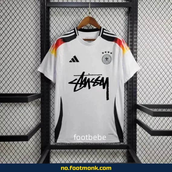 Stussy Tyskland 2024 Hjemmedrakt Hvit – Fotballdrakt for Voksne/Barn – Offisiell Replica – Kjøp Nå