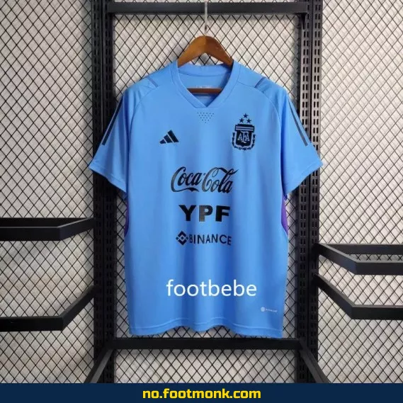 Argentina 2023 3-stjerners pre-match fotballdrakt i blå – Offisiell drakt til salgs