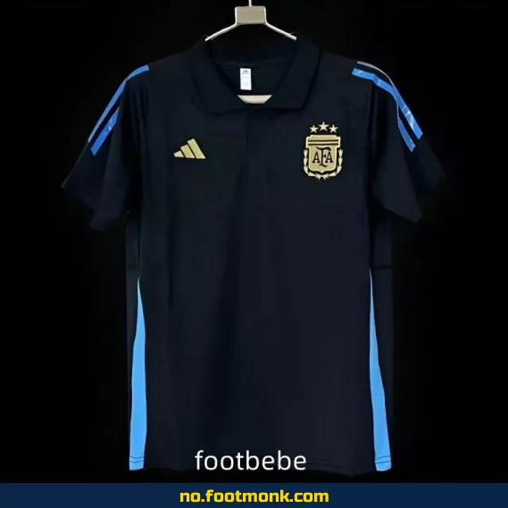Argentina 2024 Marineblå Polo Fotballdrakt – Offisiell Fotballtrøye for Voksne og Barn