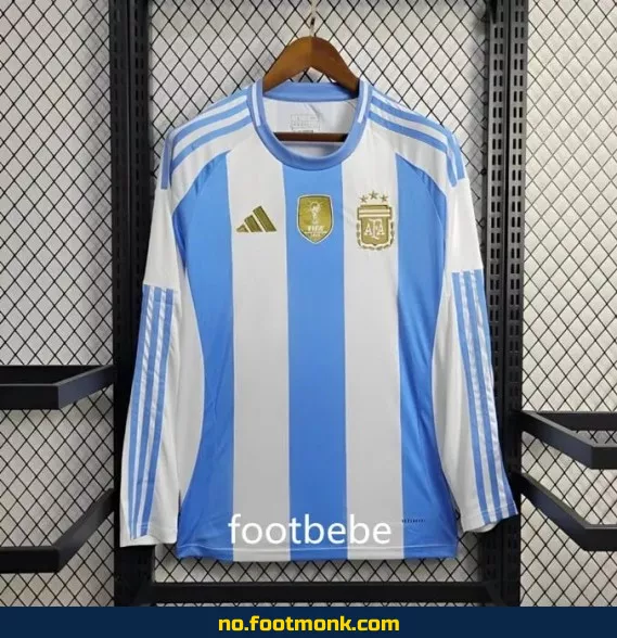 Argentina 3-stjerners hjemmedrakt 2024 med lange ermer – Offisiell fotballdrakt for voksne og barn