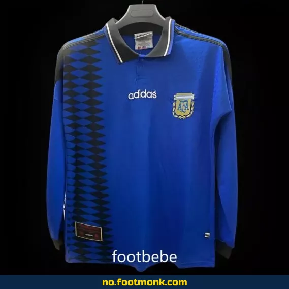 Autentisk Argentina Vintage Fotballdrakt 1994 Hjemme – Langermet Fotballtrøye
