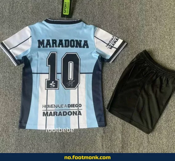 Vintage Argentina Fotballdrakt for Barn 10 Maradona 2001 – Autentisk Fotballtrøye