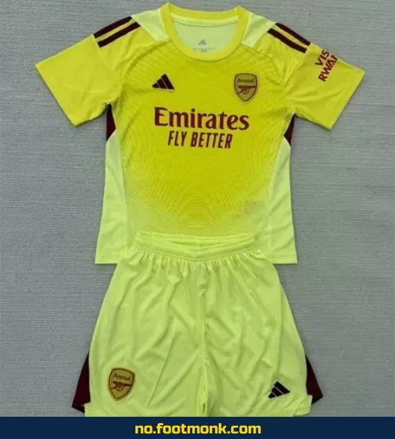 Arsenal barnedrakt 2025-2026 gul – Offisiell fotballdrakt for barn – Kjøp nå