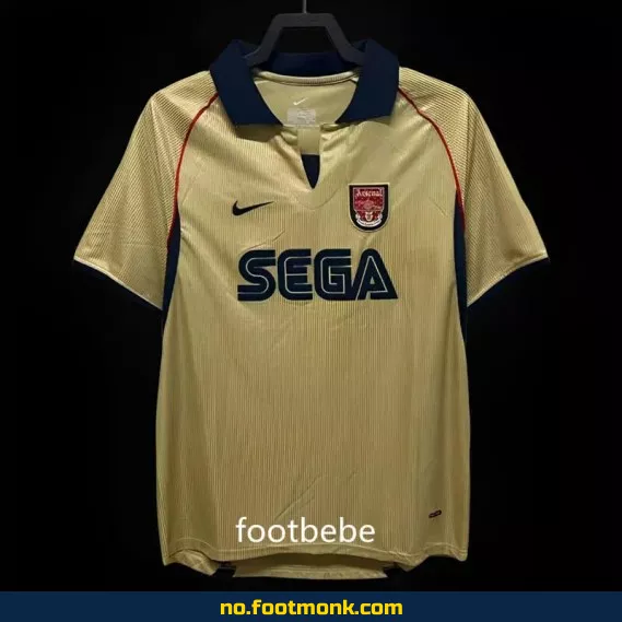 Arsenal Vintage Fotballdrakt 2001-2002 (Bortedrakt) – Autentisk Fotballtrøye for Voksne/Barn – Offisiell Replica