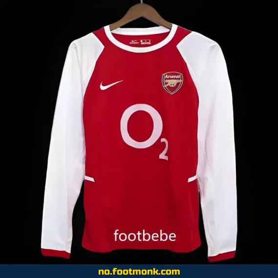 Arsenal vintage hjemmedrakt 2002-2004 langermet fotballdrakt – offisiell fotballtrøye for voksne og barn