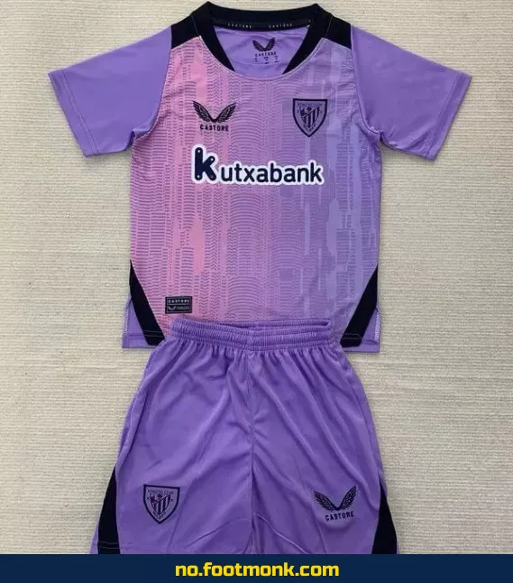 Authentisk Athletic Bilbao fotballdrakt 2024-2025 for barn (violet) – Offisiell drakt med navn, fotballtrøye for barn, kjøp billige fotballdrakter online