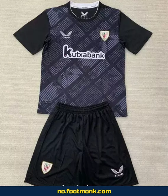Atletic Bilbao keeperdrakt 2024/2025 for barn – svart offisiell fotballdrakt