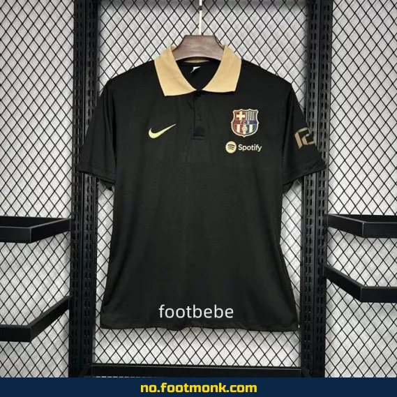 FC Barcelona 2024/2025 Polo Fotballdrakt i Svart – Offisiell Fotballtrøye for Voksne og Barn