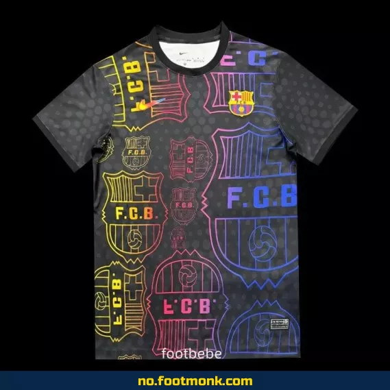 FC Barcelona 2025-2026 Spesiell Utgave Svart Fotballdrakt – Offisiell Drakt for Voksne og Barn