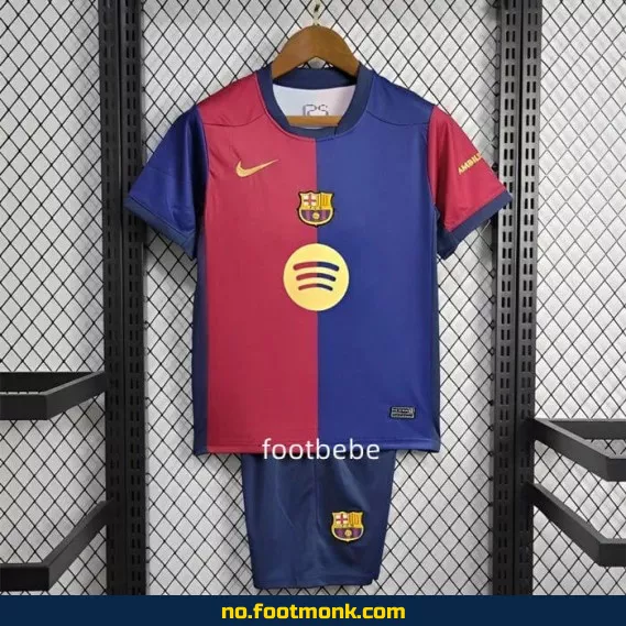 FC Barcelona Hjemmedrakt 2024/2025 for Barn – Kjøp Offisiell Fotballdrakt