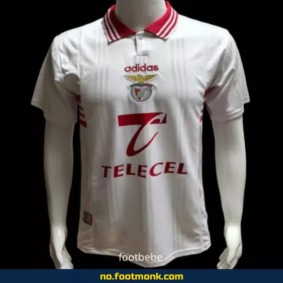 Benfica Vintage Fotballdrakt 1997-1999 (Hjemme, Hvit) – Autentisk Fotballtrøye for Voksne og Barn – Offisiell Klubbdrakt
