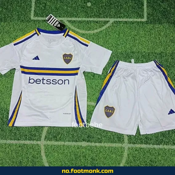 Boca Juniors barnedrakt 2024-2025 hjemmedrakt hvit – offisiell fotballdrakt for barn, fotballtrøye med trykk