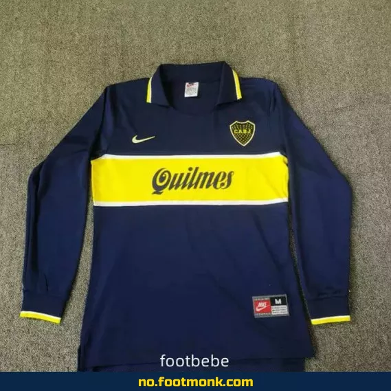 Boca Juniors Vintage 1996-1997 Hjemmedrakt Langermet Fotballdrakt – Autentisk Fotballtrøye