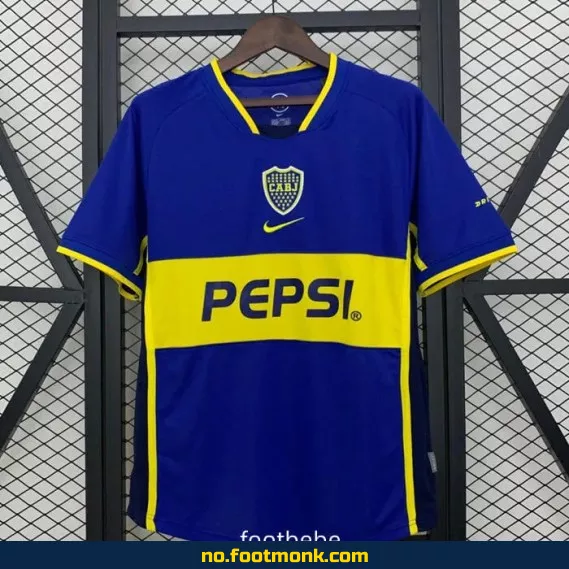 Boca Juniors Vintage Hjemmedrakt 2002-2003 – Offisiell Fotballdrakt for Voksne og Barn – Autentisk Replica
