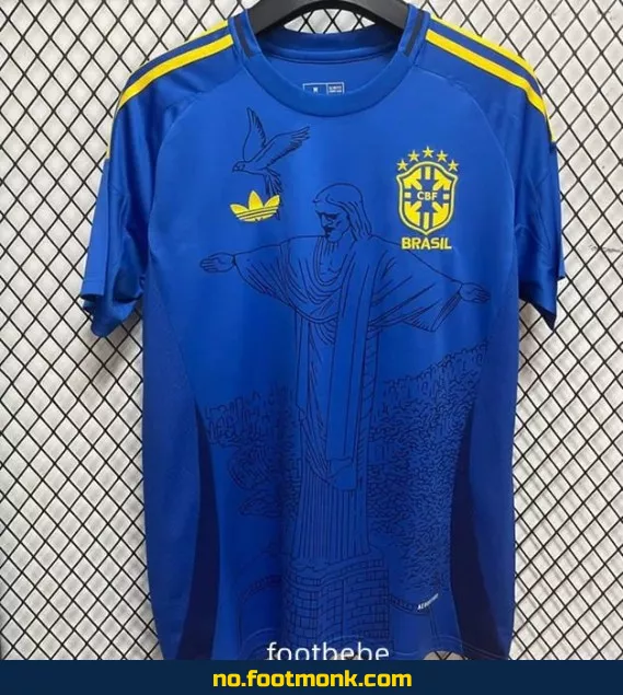 Brasil 2024/2025 retro fotballdrakt i blå – offisiell drakt
