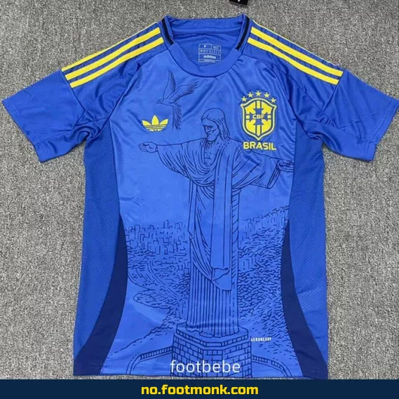 Brasil 2025-2026 Retro Blå Fotballdrakt – Offisiell Fotballtrøye for Voksne og Barn