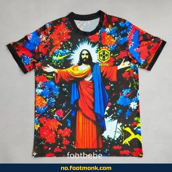 Brasil 2025-2026 Fotballdrakt med Jesus-trykk – Offisiell drakt for barn og voksne