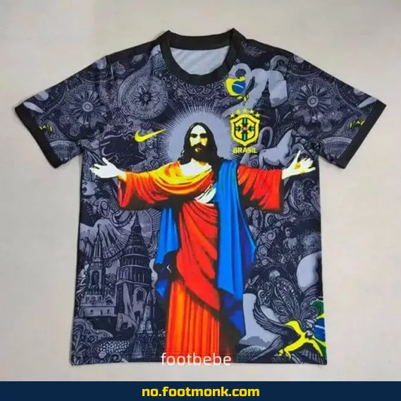 Brasil 2025-2026 fotballdrakt med Jesus-trykk – Offisiell drakt for barn og voksne | Kjøp nå