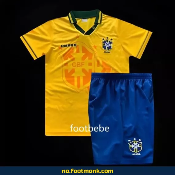 Vintage Brasil fotballdrakt for barn 1994 (hjemme) – Autentisk fotballtrøye