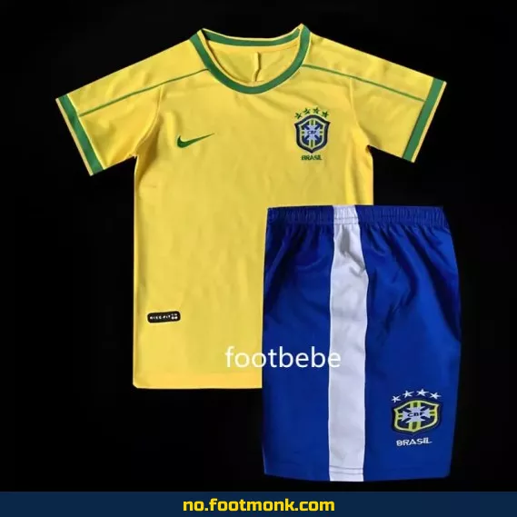 Brasil Vintage 1998 Hjemmedrakt for Barn – Autentisk Fotballdrakt