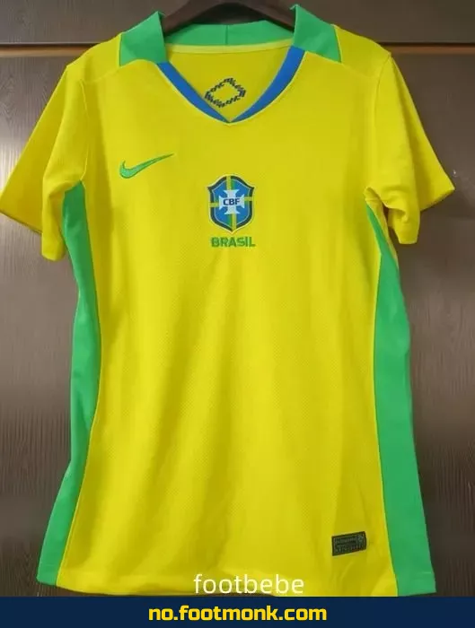 Brasil 2025 Hjemmedrakt for kvinner – Gul fotballdrakt med navn, offisiell replica