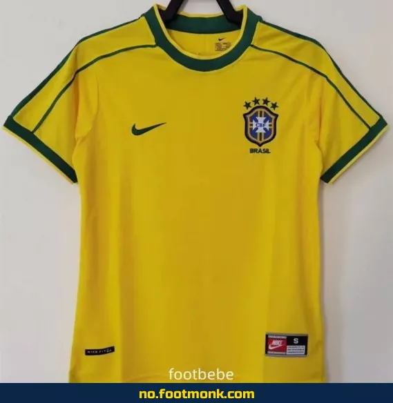 Brasil Vintage 1998 Hjemmedrakt – Autentisk Fotballdrakt for Voksne/Barn – Offisiell Replica